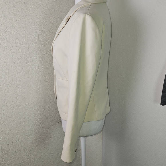 Cartonnier Cream Textured Blazer - Anthropologie Style Size 8P - Picture 4 of 13